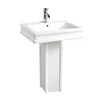 Square Basin Leg One Hole Standing Basin Ceramic Pedestal Basin KD-20PB House Building Materials