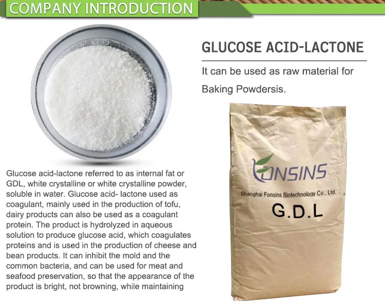 food additive powder gdl gluconolactone/glucono delta lactone