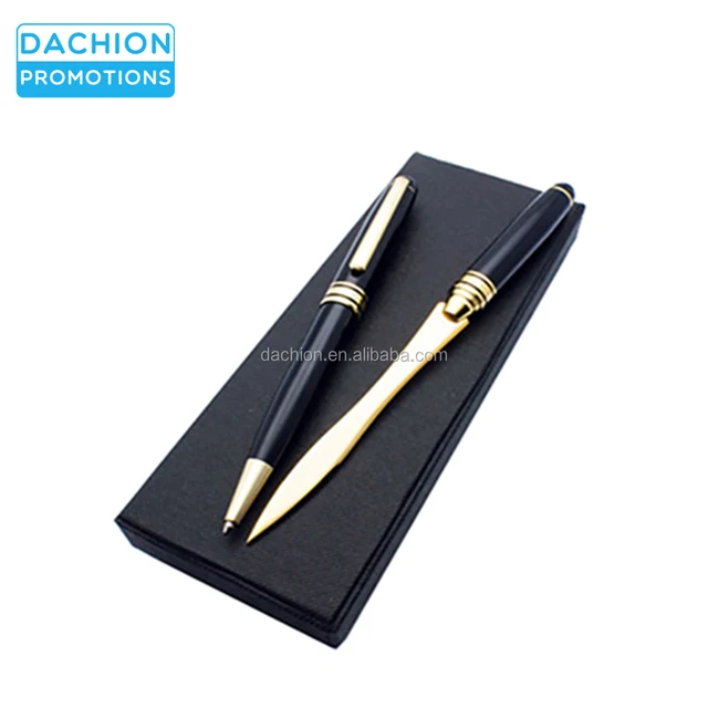 custom branded monarch pen and letter opener set