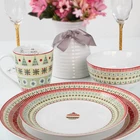 12 PCS /16 PCS ceramic porcelain dinnerware sets for Christmas