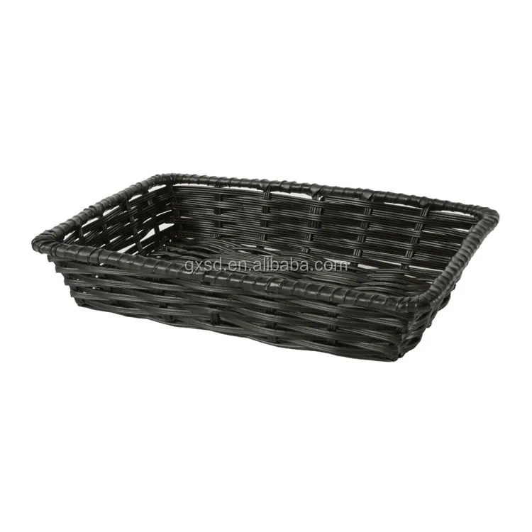 eco-friendly wicker work plastic fruit basket