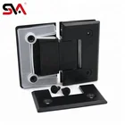 Black PSS SSS 180 Degree Glass To Glass Hinge For Glass Shower Door