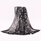 Customized OEM 100% Polyester Fur Print Scarf Women Shawl
