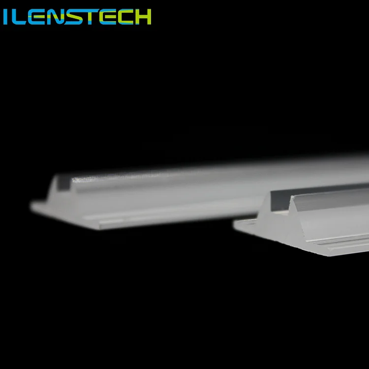 Tir linear led lens optics low profile linear lens design for shelf lighting