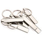 Custom High Quality Car Number Two-side Blanked Metal Keychain