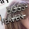 big model gun black rhinestone BOSS HEAVEN BOY SEXY crystal word hair clip diamond hair pin women custom hair pins letters