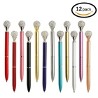 Promotional Crystal Diamond Pen Bling Bling Metal Ball point Pen Ballpoint Pen Refills set for School Office