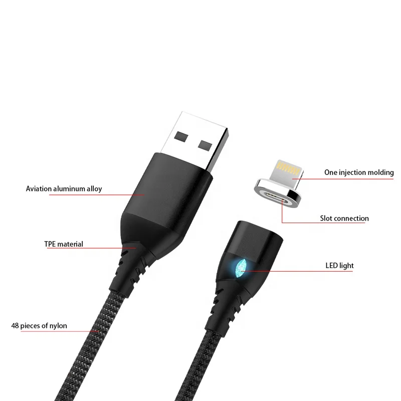 Best Sales Diamond Light 3A Fast Speed Magnetic Charging Cable Support Data Transfer - idealCable.net