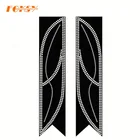 Crystal AB Hotfix Cheer Bow Strip Design Iron-on Rhinestone Transfer