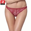Hot sale great elasticity breathable red lace ladies' sexy fancy panty thong