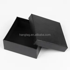 fancy black rigid hard paper magnetic packaging gift box