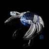cute small blue crystal crab figurine,cheap crystal animal,crystal crab for home decoration