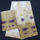 Latest Embroidery Bazin lace fabric With Guipure lace African Bazin french lace fabric