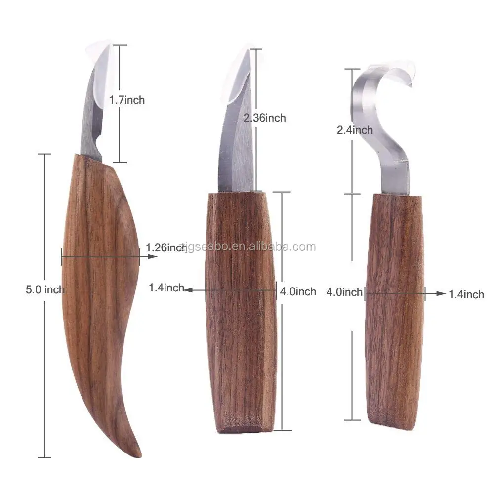 amazon hot selling wood spoon carving knife set