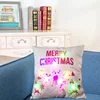 wholesale cotton linen custom christmas custom digital printed sofa chair led decorative pillow case cover