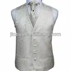 Mens fashion swirl polyester vest for wedding