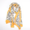 Wholesale 2020 latest pleated hijab malaysia fashion cheap yellow snake pattern print women cotton hijab wrinkle