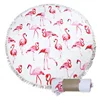custom favors circle logo beach towel oem wholesale luxury flamingo round printed microfiber beach towel