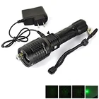 Zoom Flash light Torch Green Laser Flashlight for Hunting