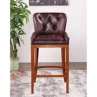 antique metal industrial wood elm top adjustable bar stool