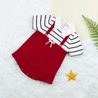 Beautiful short sleeved 100% cotton baby bodysuit knit rompers