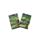 Colorful Square Aluminum Foil Stand Up Pouch Flat Bottom Zipper Food Packaging Sachets