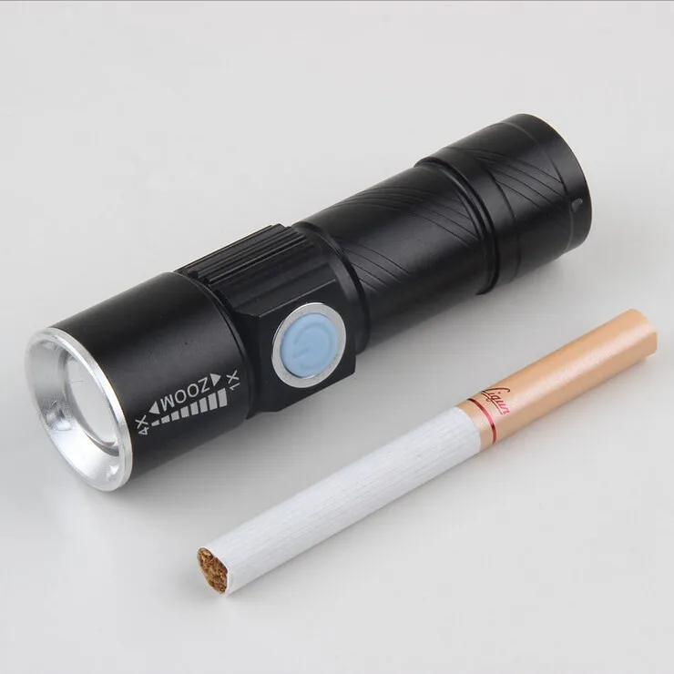 NEW High power mini rechargeable USB flashlight micro led torch mini flat led flashlight 3.jpg