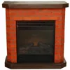 Polyresin Polystone Hearth Mantel Brick Stone Look Electric Fireplace Suite