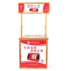 Custom bamboo display rack/dispaly shelves for supermarket promotional