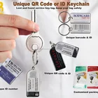 Wholesale Metal barcode printing key tags epoxy keychain