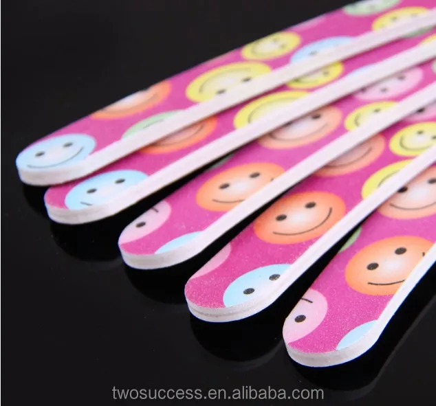 High Quality Candy Color Double Sided Meniscus Nail File For Beauty Nail Tool
