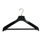 Hang Up Clothes Black Anti-slip Customized Flocked Hanger