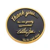 Gold plated 3D solid logo engraved custom coins
