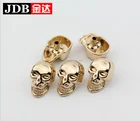 gold fashion metal skull snap button for garment 21mm