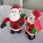 Electric Father Christmas Plush Toy Music Dancing Doll Dancing Santa Claus singing and talking toys