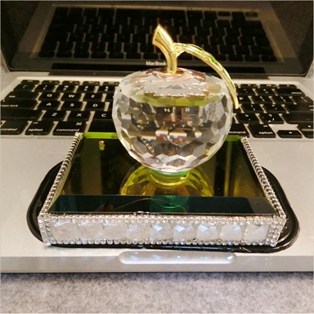 colored crystal apple with perfume for wedding takeaway gifts