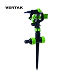 VERTAK 360 Degree Rotary Lawn ABS Base,Watering Impulse Sprinklers with Step Spike, Garden Plastic Pulsating Sprinkler