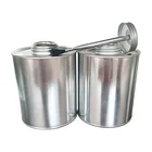 Cement Can Cement Tin Can 947ml PVC Adhesive Solvent Cement Metal Tin Can With Brush Empty Glue Box