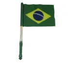 20*30 cm yiwu Cheap Customized Logo Hand Held Waving custom brazil hand led flag pole lights led flag luminous flag