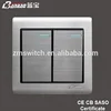 brown or silver color stainless steel wall switch