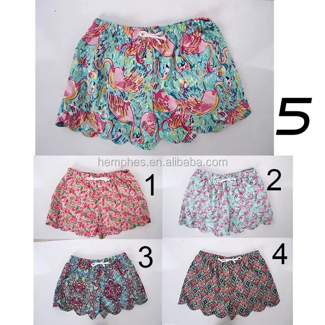 scalloped women shorts