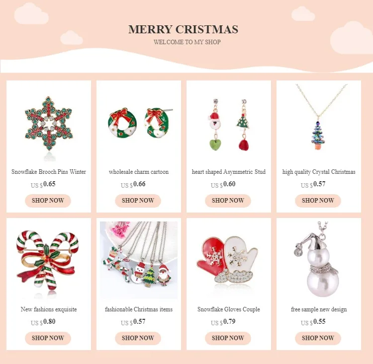 fashionable winter new christmas gift necklace jewelry crystal