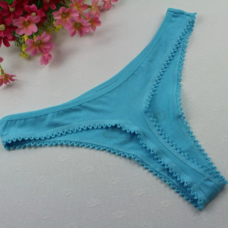 Stock Women underwear decorative border Head printing bragas thongs String Wholesale Cotton women's Sey Panties Sey Underwear Br