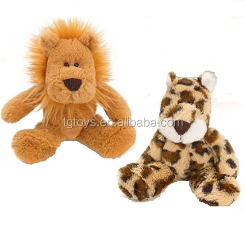 children gift famous animals in zoo lion and tiger plush toys