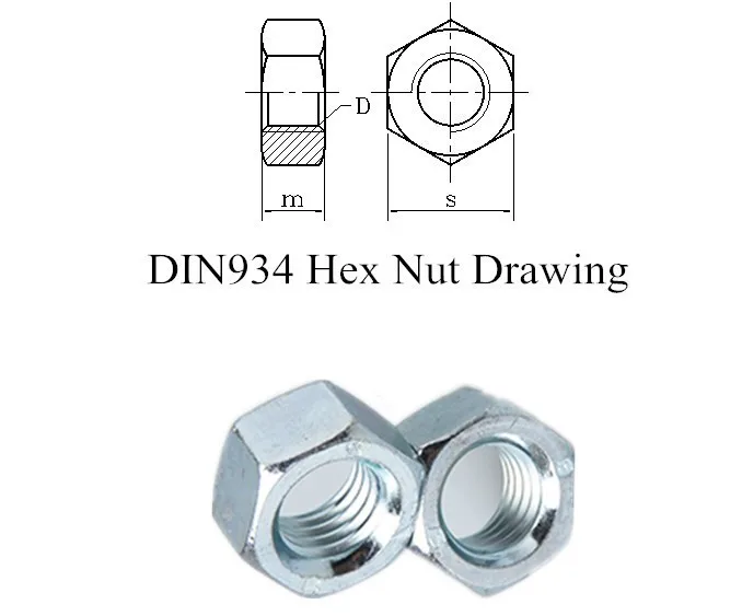 din934 竞争力的价格镀锌 m18 六角螺母