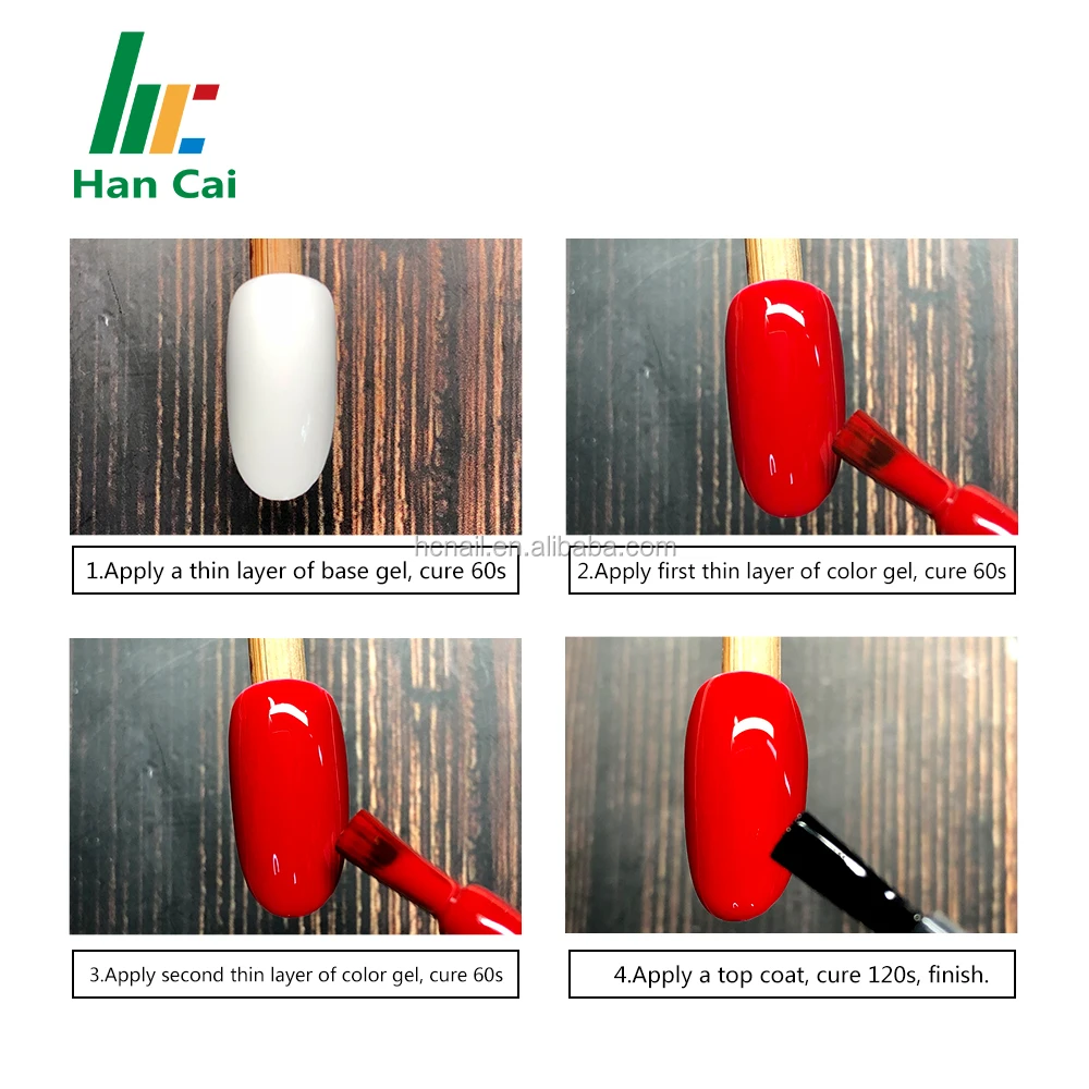 How to apply the nail gel polish?
