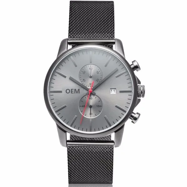 oem odm solar watch tan strap japan movement military army watch