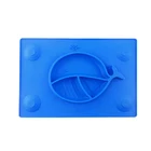 Waterproof easy clean baby dinner feeding plate silicone suction plate