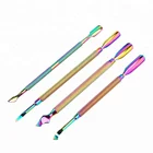4Pcs Stainless Steel Cuticle Nail Art Pusher Spoon Cleaner Manicure Pedicure Tools Set NT176