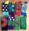 Men Colorful Happy Combed Cotton Dress Socks, Man Business Crew and Dress Socks